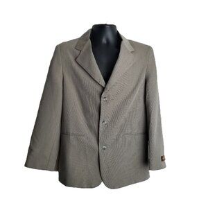 Metro Concepts Suit Jacket Boys 18 Taupe Three Button Lined Formal Blazer
